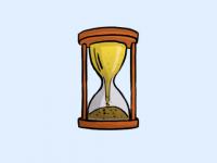Sanduhr als Symbol für Totensonntag