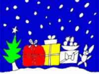 Einfaches Malbild auch für kleinere geeignet Malbild zu Weihnachten