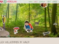 Screenshot der Seite "Lebensraum Wald" bei najuversum Screenshot Lebensraum Wald bei najuversum