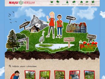 Screenshot der Startseite von NAJUversum