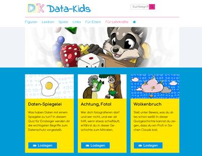 Screenshot von Data-Kids.de