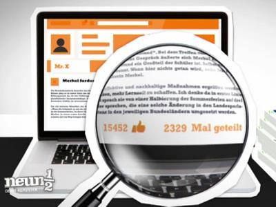 Zum Video von neuneinhalb Lupe über einer Internetseite