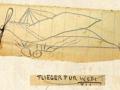 Die kleine Schwester eines 18-jährigen Soldaten zeichnete für den Bruder Zeichnung eines Flugzeuges von 1914