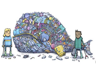 Wale verschlucken den Plastikmüll im Meer Wale verschlucken den Plastikmüll im Meer