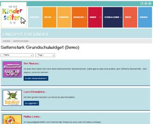Beispiel Einbindung des Grundschulwidgets Beispiel Einbindung des Grundschulwidgets